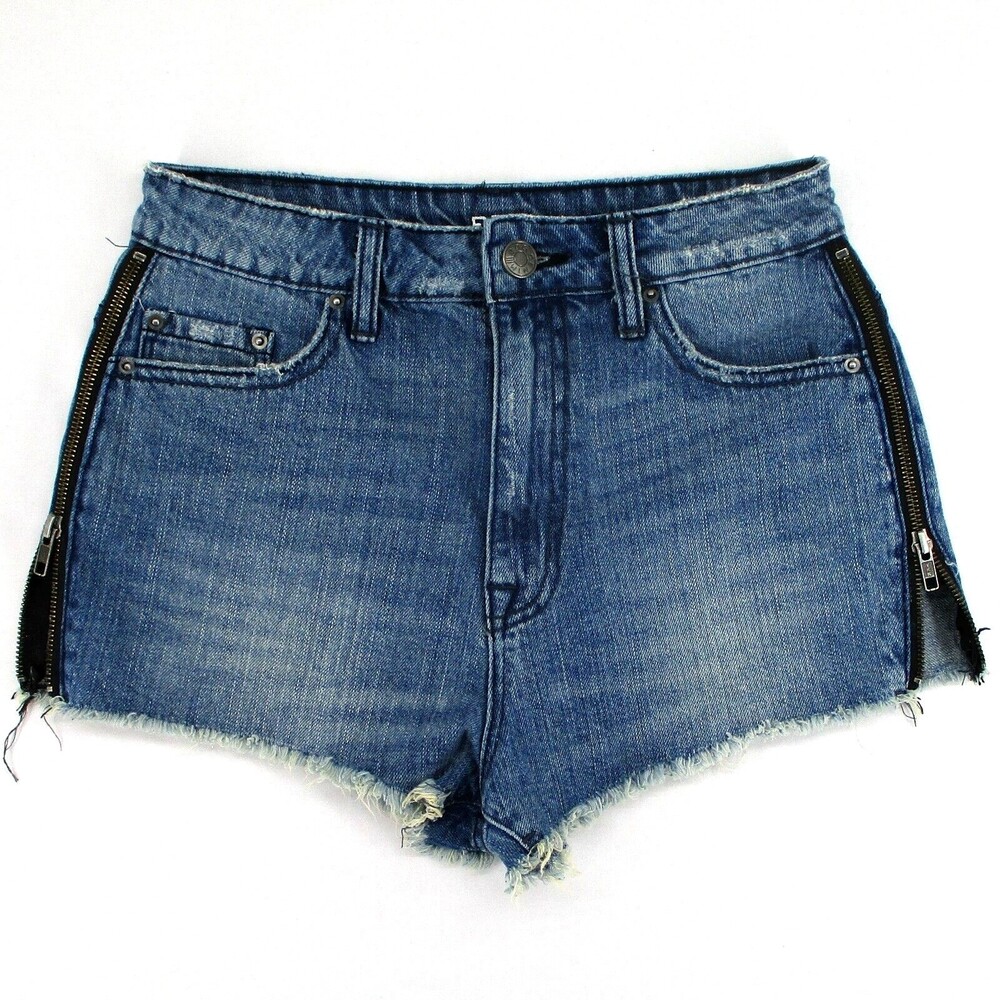 Urban Outfitters BDG Zipper Side Super High Rise Cheeky 27 Shorts Denim